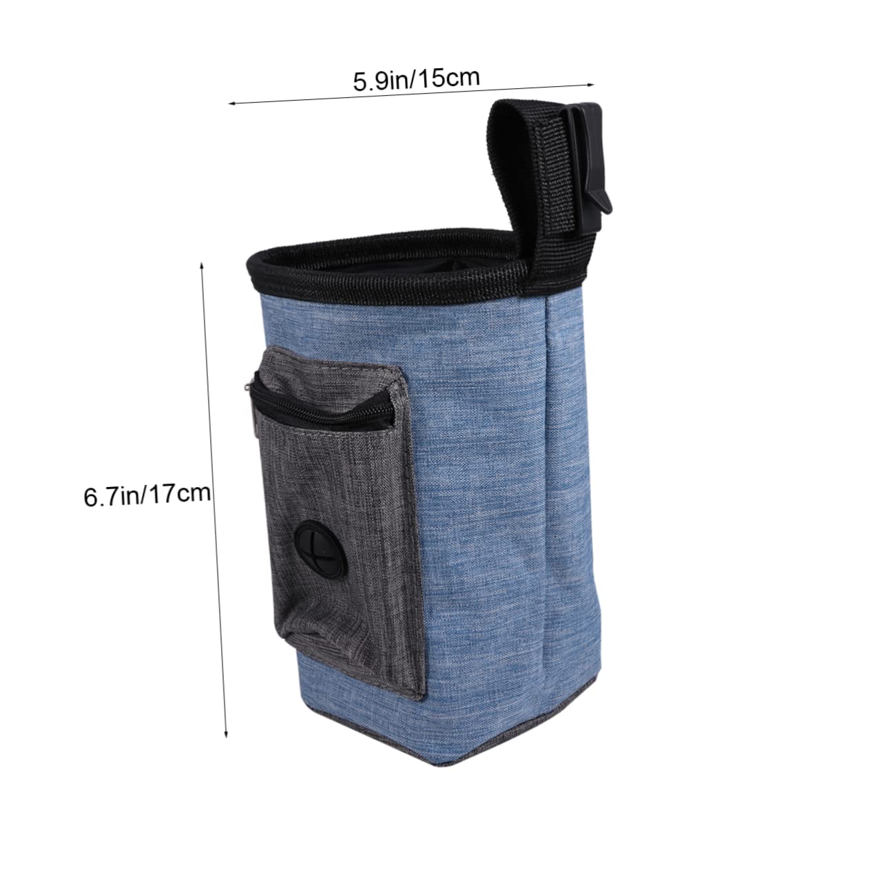 GRIRIW Multi Function Portable Bag Capacity Dog Food Carrier with Drawstring for Travel and Training Sessions Blue
