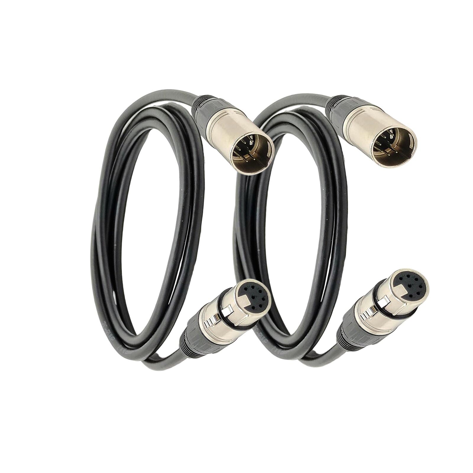7-pinowy kabel mikrofonowy XLR, złącze XLR, zbalansowany męski na żeński kabel audio do mikrofonu i interfejsu audio (3 m)