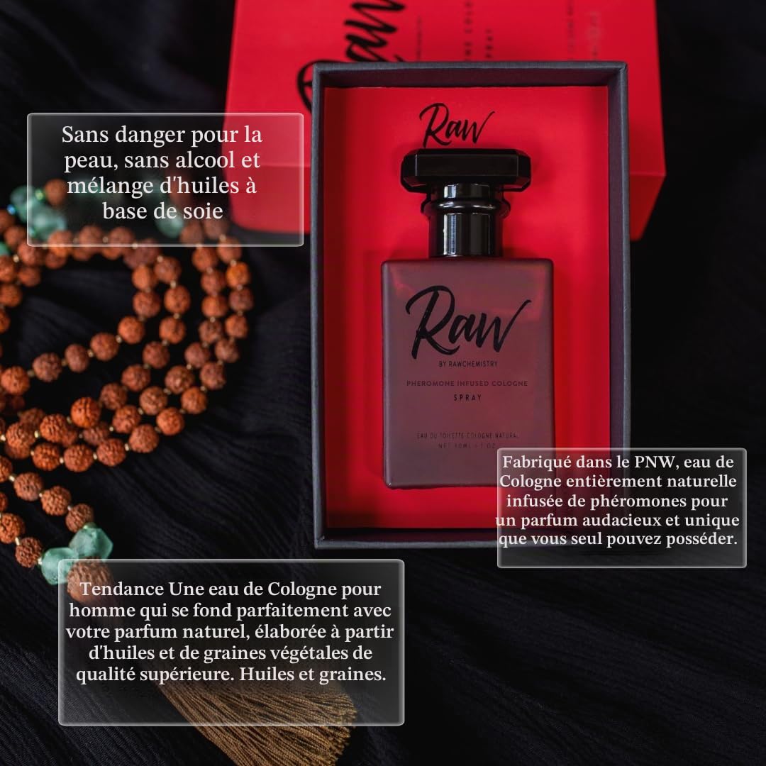 Raw by RawChemistry Eau de Cologne infusée aux phéromones pour homme 30 ml