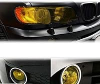 Vista 5 de KOMAS 12” X 48” Tint Vinyl Film Sticker Sheet Roll for Car Headlight, Tail Lights, Fog Lights with Squeegee + Cutter (Glossy Yellow)