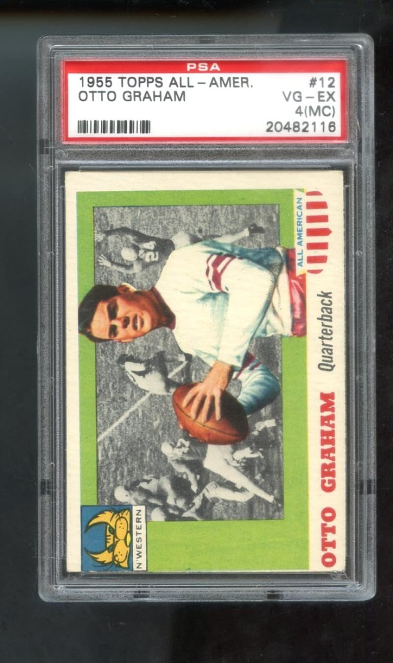1955 Topps All-American #12 Otto Graham PSA 4 (MC) Graded Football Card North Western N.