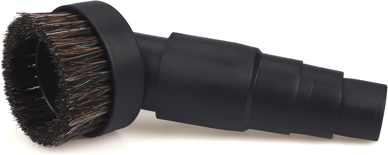 25mm Long Horse Hair With Universal Connector for 25mm/1", 32mm/1-1/4", 35mm/1-3/8" Hose, 1.25 Inch Small Round Dust Suction Brush Vacuum Brush Attachment Soft Bristle Cleaner Replacement With Adapter : Home & Kitchen