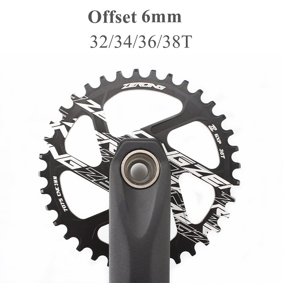 FAXIOAWA Guarnitura MTB Set di pedivelle da 175 mm 32T/34T/36T/38T Corona Singola per guarnitura Integrata Cava a 7-12 velocità con BB (Dimensioni : 32T)