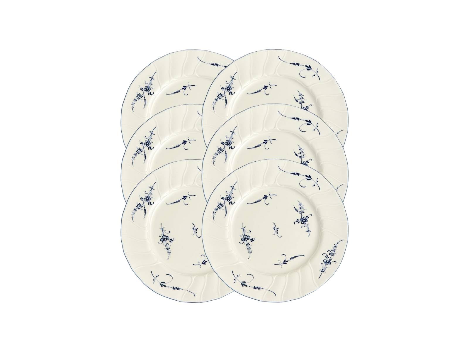 Villeroy & Boch Vieux Luxembourg Speiseteller, Porzellan, Weiß, 29.20 x 29.20 x 8.5 cm, 6 Einheiten