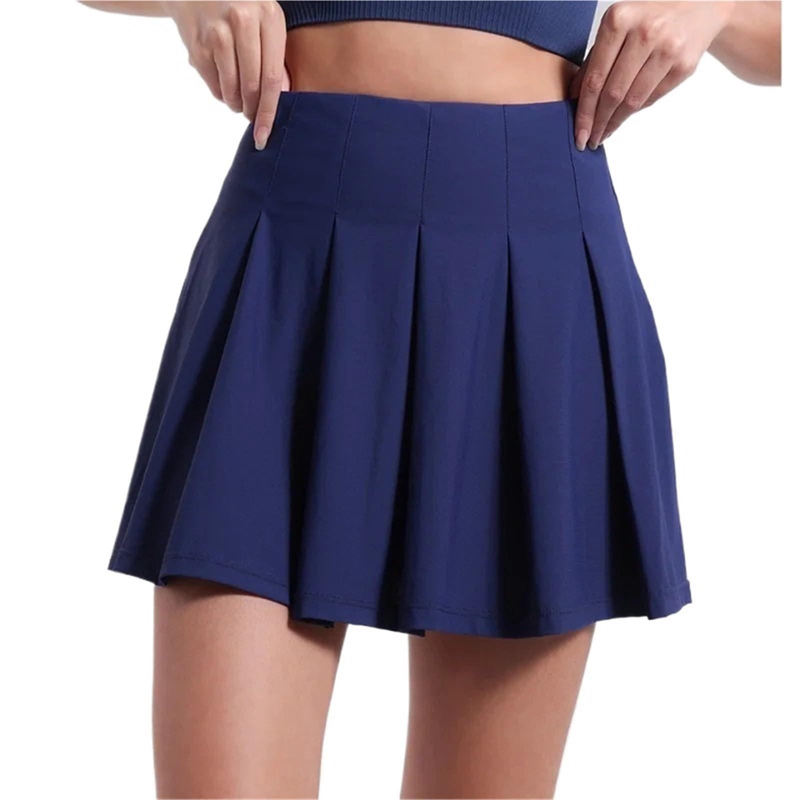Falda de Tenis Plisada Nailon Spandex con Bolsillos | Multicolor SML XL Deportes Tenis Running Gimnasio Ocio: Plisados ​​Bolsillos Stretch Mujer
