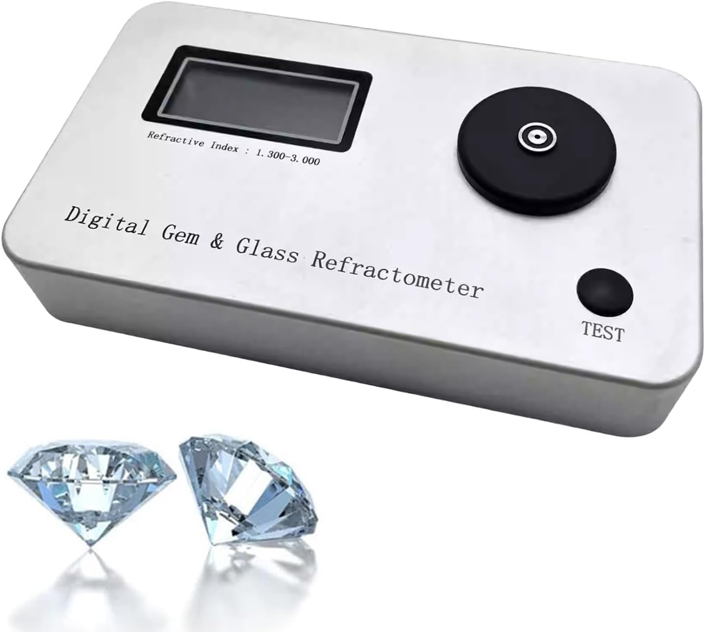 High Accuracy Lab Refractometer for Diamonds & Moissanites, Refractive Index 1.300-3.000, 0.001 Precision, Essential Tool for Gemstone Identification & Jewelry Professionals