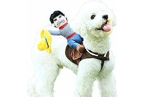 Hotumn Cowboy Rider Bull Riding Dog Halloween Costume