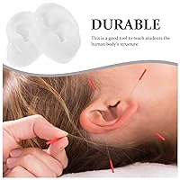 Vista 4 de POPETPOP Modelo de oreja de silicona: 2 moldes de oreja falsos realistas para exhibición de aretes, práctica de piercing, 2.36 x 1.77 x 1.18