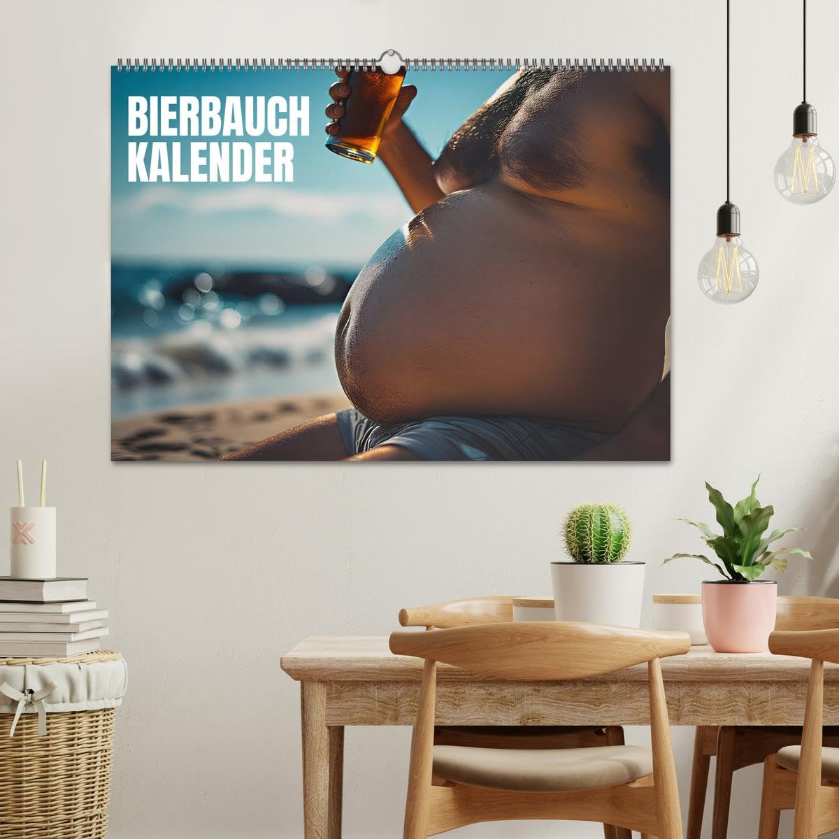 CALVENDO - Lustige Kalender Männer mit Bierbäuchen - Bierbauch Kalender Geschenk für Kollegen, Freunde & Party-Liebhaber Wandkalender (Wandkalender 2027 DIN A2 quer), Monatskalender: Lustige Kalender