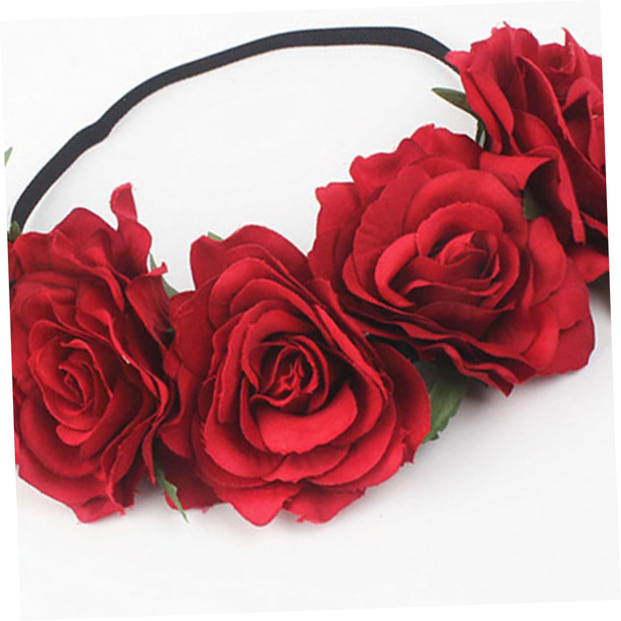 Ipetboom 3piezas Diadema Floral De Rosa Diseño Elegante Para Bodas y Fiestas Adorno Para Fotografía Tocado Para Eventos Rojo