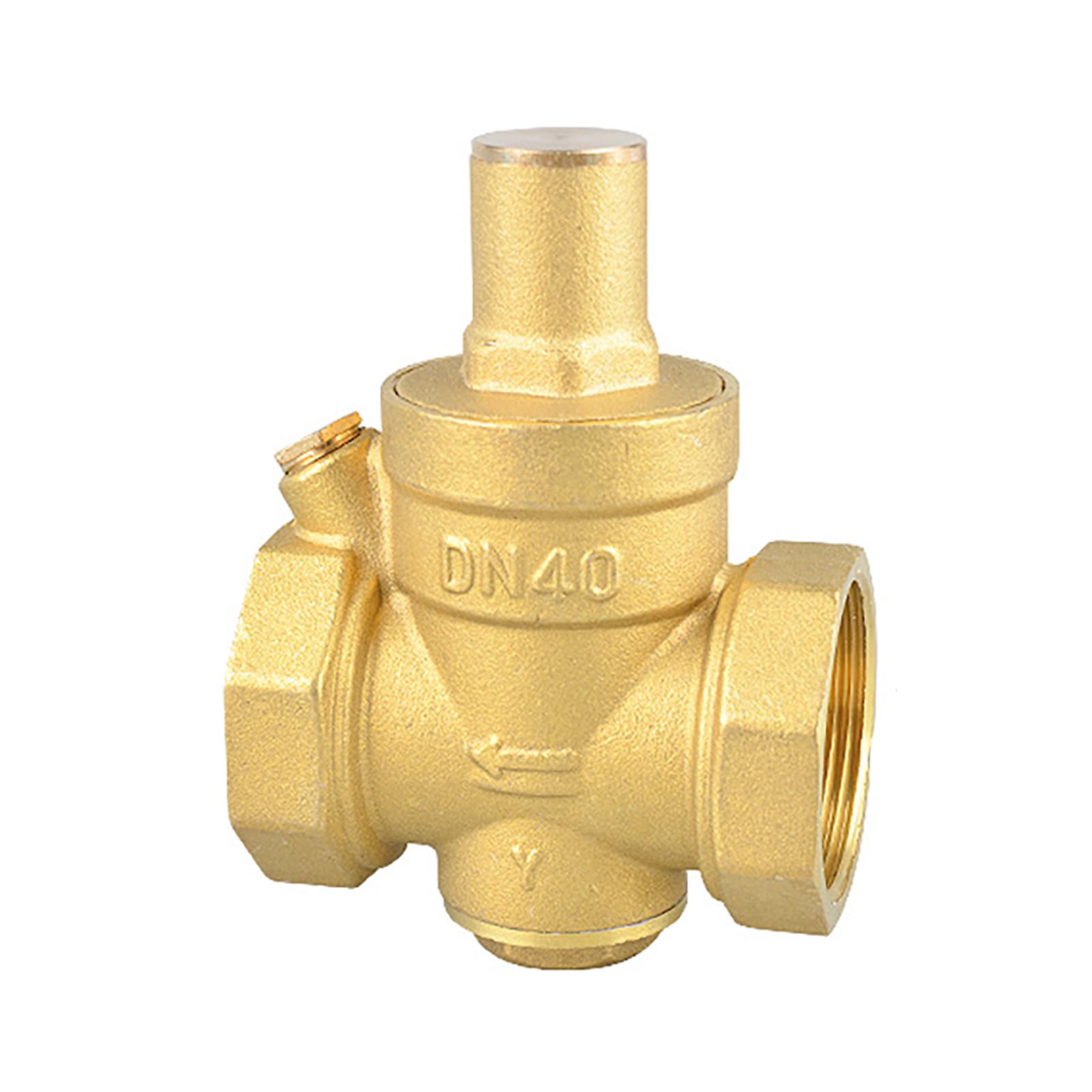 Valvola regolatore di pressione SENRISE, valvola di riduzione regolabile in ottone, valvola di pressione dell'acqua per dotazioni di purificazione dell'acqua, oro