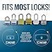TEMCo Industrial Padlock Light - 3 Pack Glow in the Dark Padlocks with Light