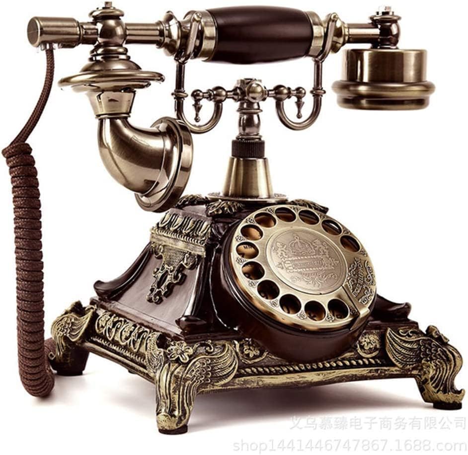 Classic Vintage Cord Phones for Landline Old Telephone with Rotary Dial, Retro Analog Desk Phone for Home, School Decor-image-44