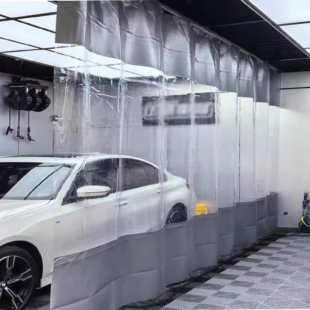 Heavy Duty PVC Partition Curtain - Industrial Divider for Patios and Outdoor Areas, Durable Clear Enclosure for Pergolas