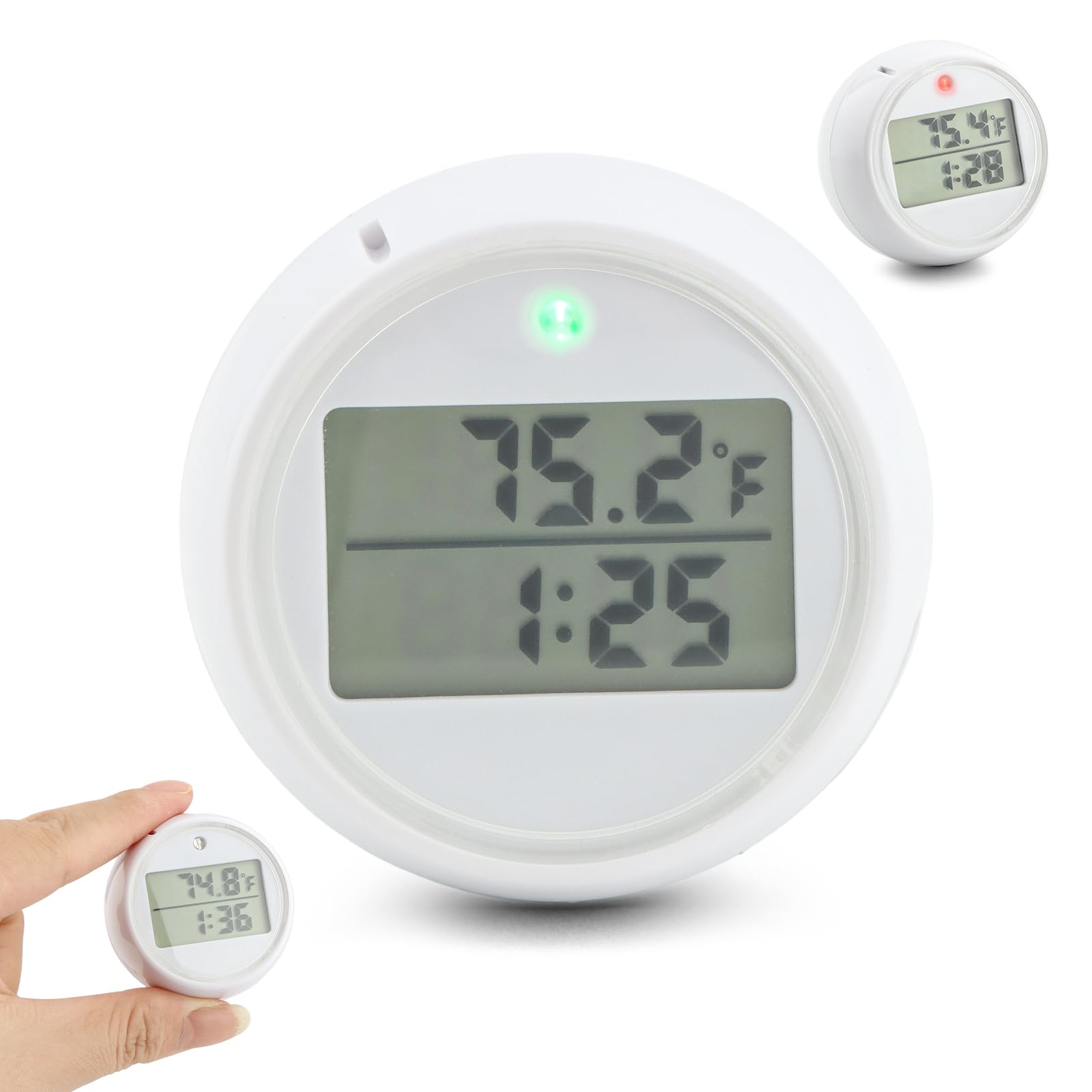 Ice Bath Thermometer with Timer,Waterproof Cold Plunge Thermometer, Automatic Timing,Portable Floating Water Thermometers for Cold Plunge,Fits Ice or Hot Bath Tub,Aquarium,Freezer