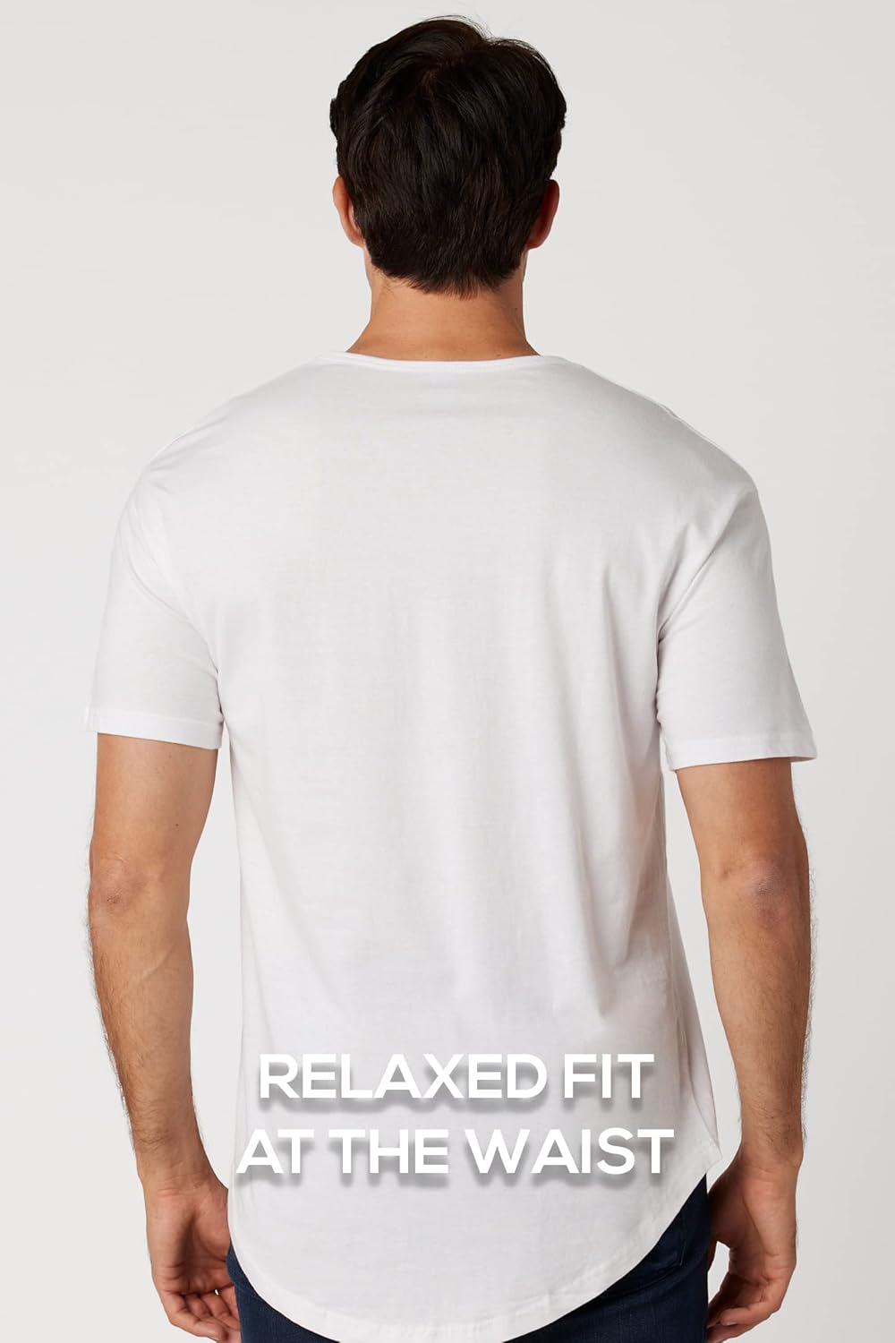 ShirtBANC Hipster Hip Hop Elong Drop Cut Mens Shirt Dance Dropcut Tshirt Small White