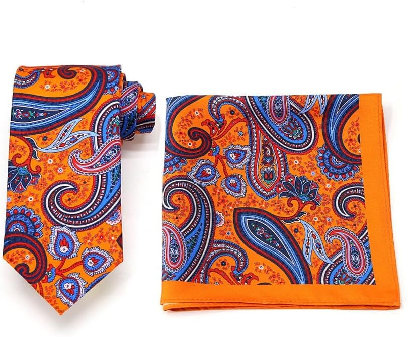 Towel Square Wedding Men's Tie Cover Floral Silk Formal Business Suit Pocket