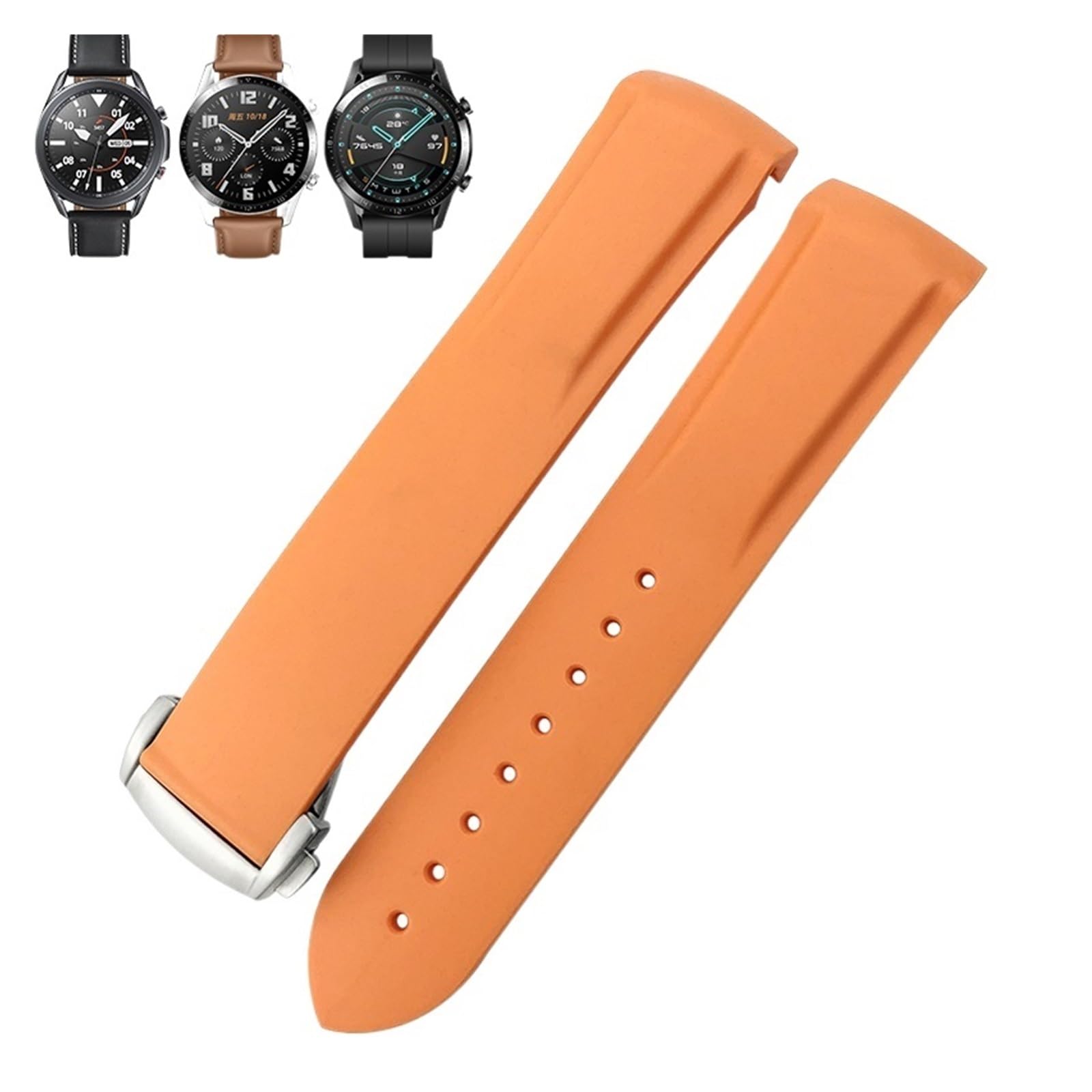 Gumowy pasek do zegarka 22 mm 20 mm, silikonowy zakrzywiony koniec, pasuje do zegarka Omega x Seamaster Speedmaster AT150 De City, pasek do zegarka z tkaniny