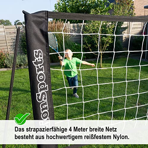 Mobiles Badminton-Netz von LionSports Höhenverstellbar für verschiedene Sportarten