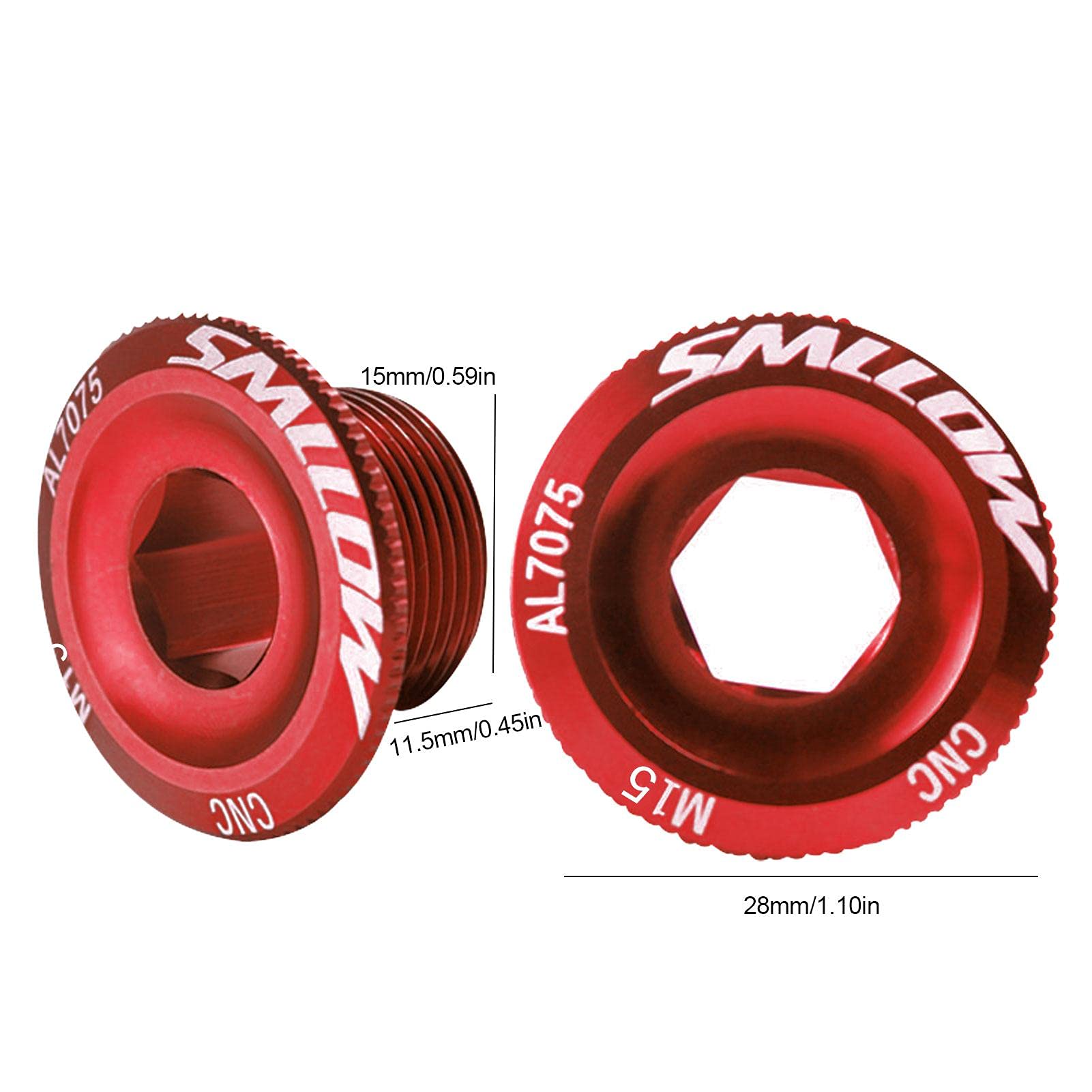 4 Vis De Manivelle M15 Avec Joints - Pour Pédalier VTT, Vélo Route, VAE, BMX, Empreinte Hexagonale Intérieure 8mm, Anti-rouille