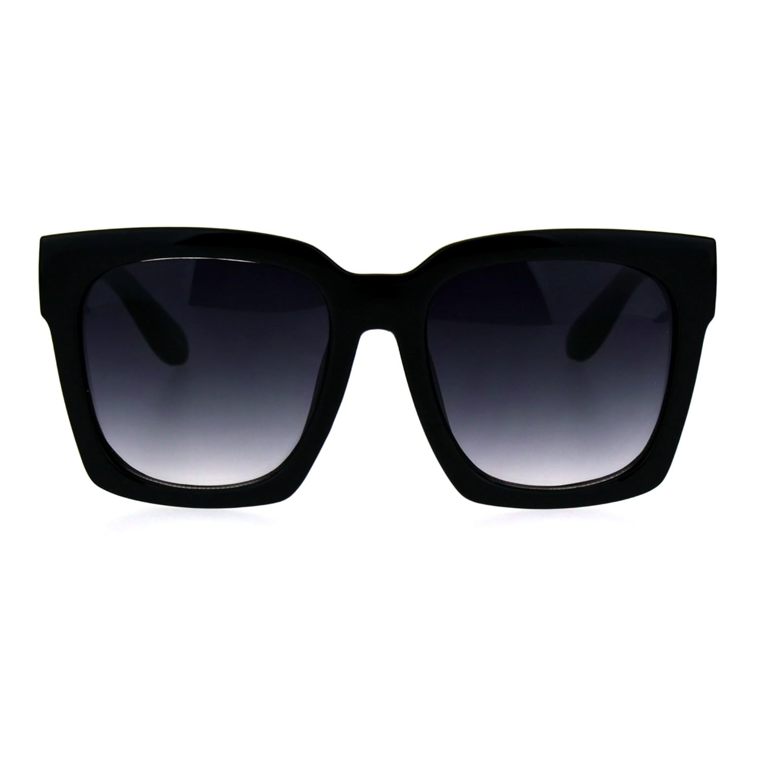 SUPER Oversized Square Sunglasses Womens Modern Hipster Fashion Black Smoke
