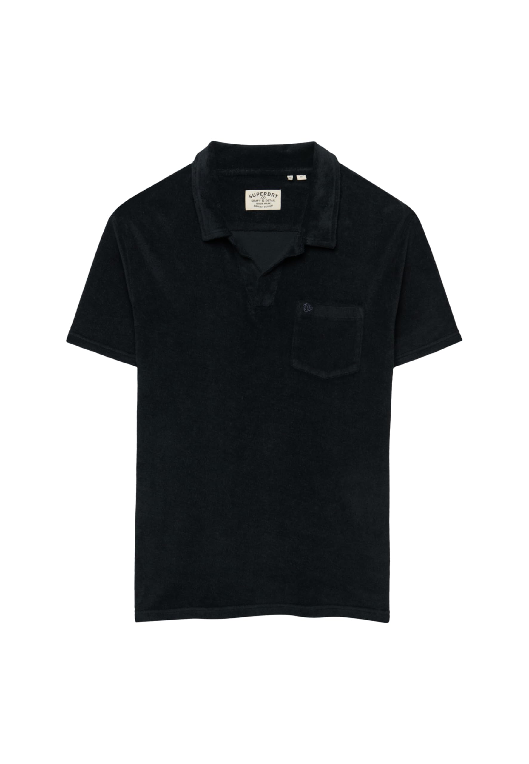 Superdry Men's Towelling Polo Shirt, Eclipse Navy Blue, 3XL