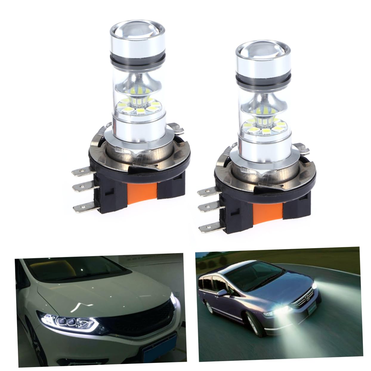 ULTECHNOVO 3piezas Bombillas Led De Leds Para Coche Luz De Niebla y Luz De Cruce Instalación Fácil Reemplazo Frío Duración De Horas