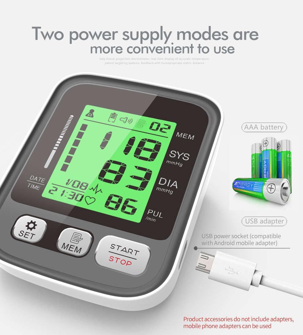 Blood Pressure Monitors for Home use, Automatic Digital BP Machine, Adjustable Upper-Arm Blood Pressure Cuff(8.7"-12.6"), Track Smart Upper Arm Blood Pressure Monitor
