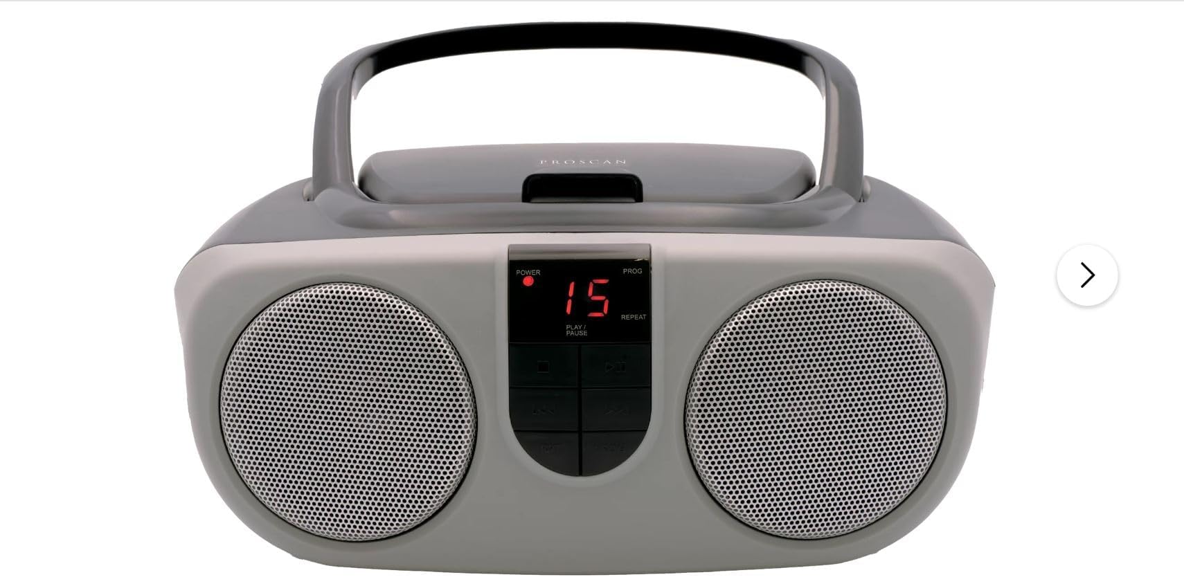 Sylvania SRCD243 Portable CD Player with AM/FM Radio, Boombox (Silver)