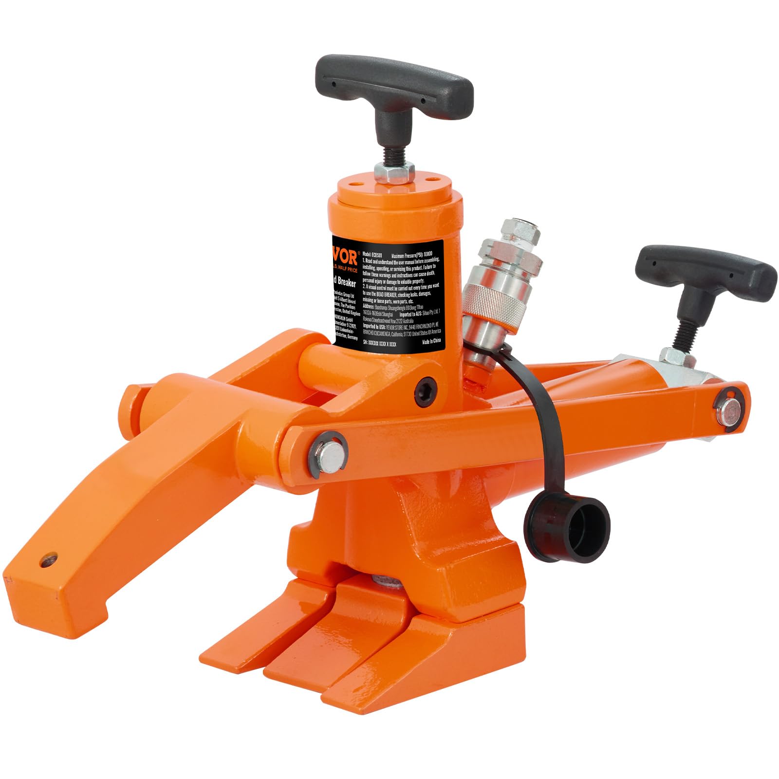 VEVOR Stallonatore Idraulico, Stallonatore per Pneumatici da 1000 PSI con Pompa a Pedale in Metallo, Strumento stallonatore in Acciaio per carichi Pesanti per trattori, Camion, Autobus, Tosaerba, ATV
