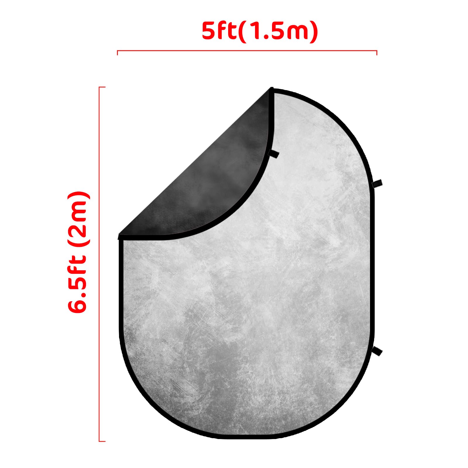 Kate 1.5x2m Gris Oscuro/Gris Fondo Plegable Pop Up Photo Telones de Fondo Photo Studio Props