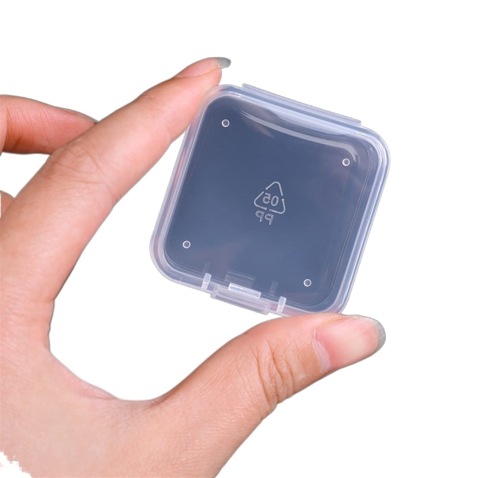 JINGYAN Storage Boxes Clear Small Plastic Containers Transparent Storage Box With Hinged Lid For Items Craft Jewelry Package Cases