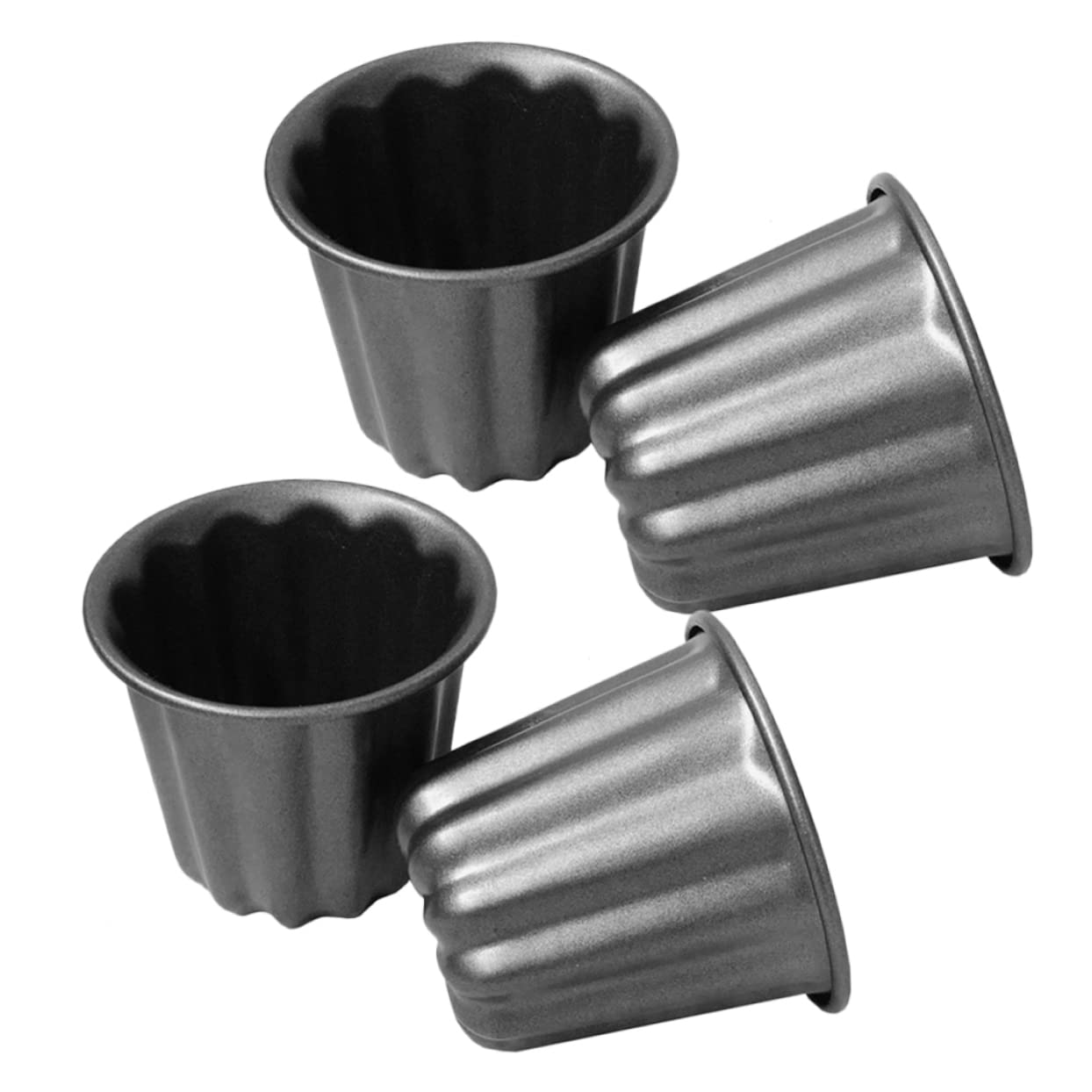 HEMOTON 8pièces Moule à Gâteau Cannelé Antiadhésif Outils De Cuisson Pour Muffins Puddings Et Desserts Maison