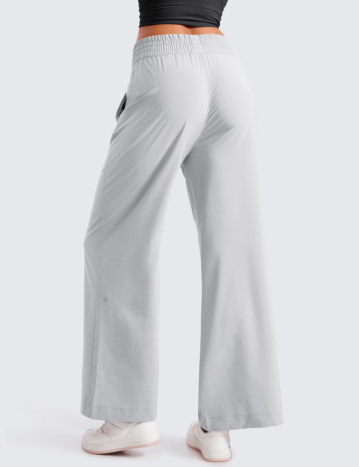 CRZ YOGA Lightweight Wide Leg Pants for Women 30" High Waisted Casual Lounge Travel Work Sweatpants Loose Fit Summer - Image 2