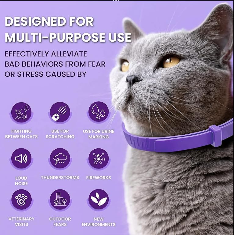 Calming Collar for Cats, Long-Lasting Pheromone Collar Helps for 60 Days, Designed to Reduce Stress and Anxiety, Helps Cats and Kittens Calm, Loud Noises, and Separation, 2 Count - image 6