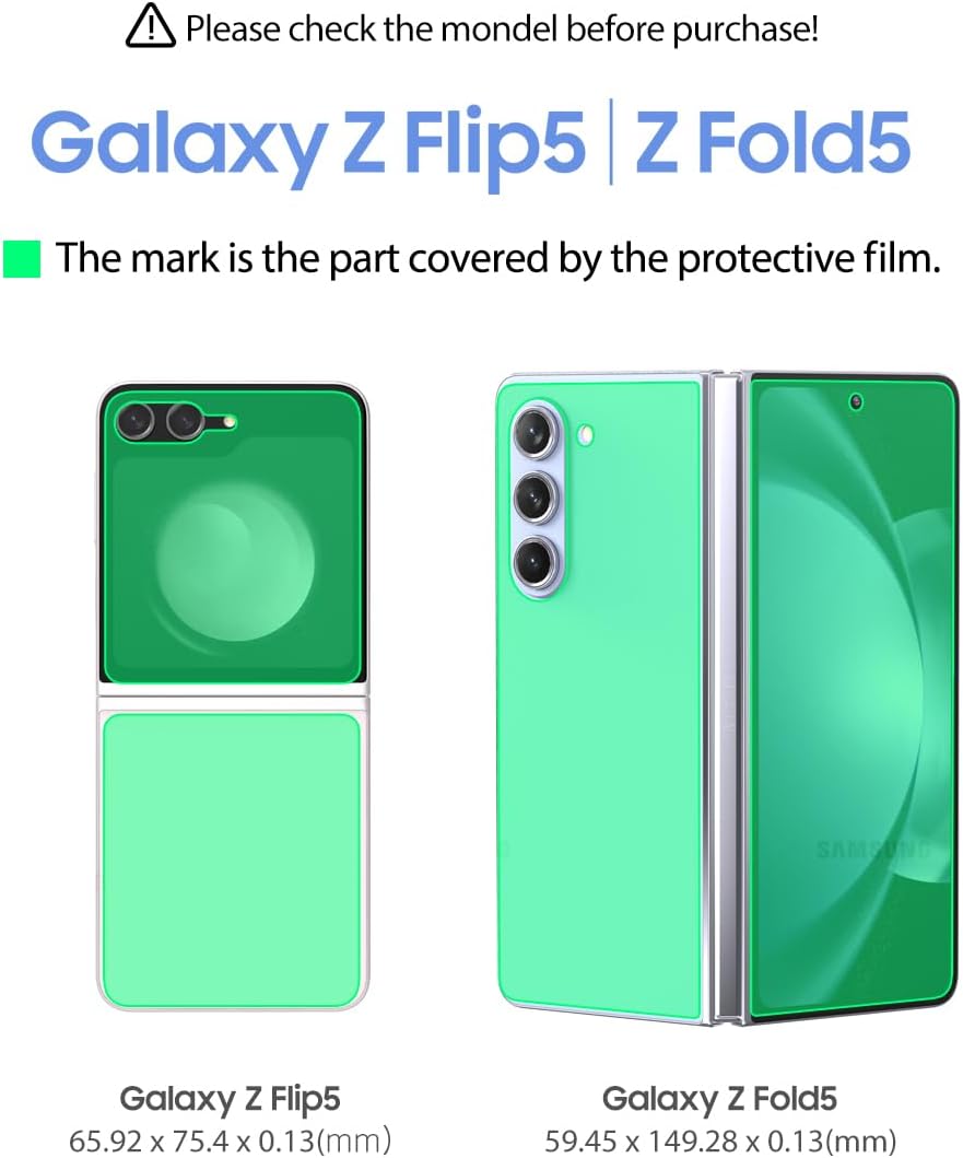 araree [2 PACK] for Galaxy Z Fold 5 Front Screen Protector, 0.13mm Ultra-Thin Self-Healing TPU Film Scratch-Resistant Bubble Free Full Coverage HD Clear Screen Protector Case Friendly Easy Install