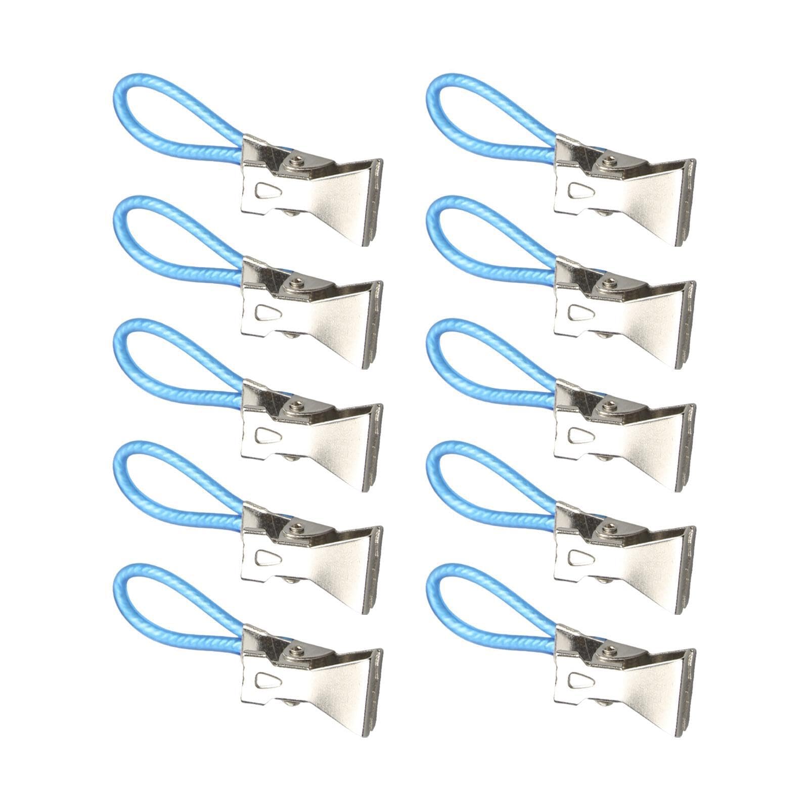 Twisaxc Blue Lightweight Hanging Clothes Pegs Best Used With Hanging Kitchen Towels Clips Functional Home Organization Tea Towels Clip Clothes Pegs, 5X1.56cm
