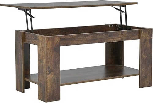 BestOffice Mesa de centro elevadora con compartimento oculto y estante inferior barra de aire silenciosa, mesa desplegable para sala de estar, sala disponible en Yaxa Colombia