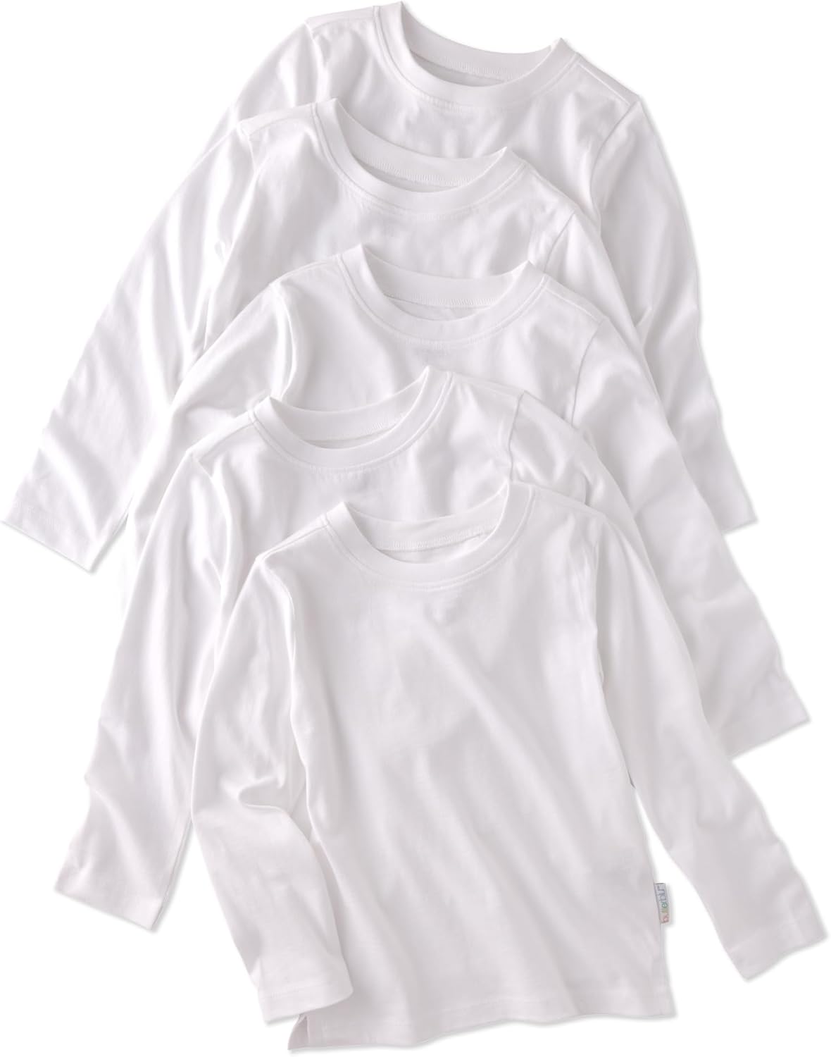 Butterblu London 5-Pack Toddler Long Sleeve T-Shirts 100% Organic Cotton for Toddler Boys and Girls