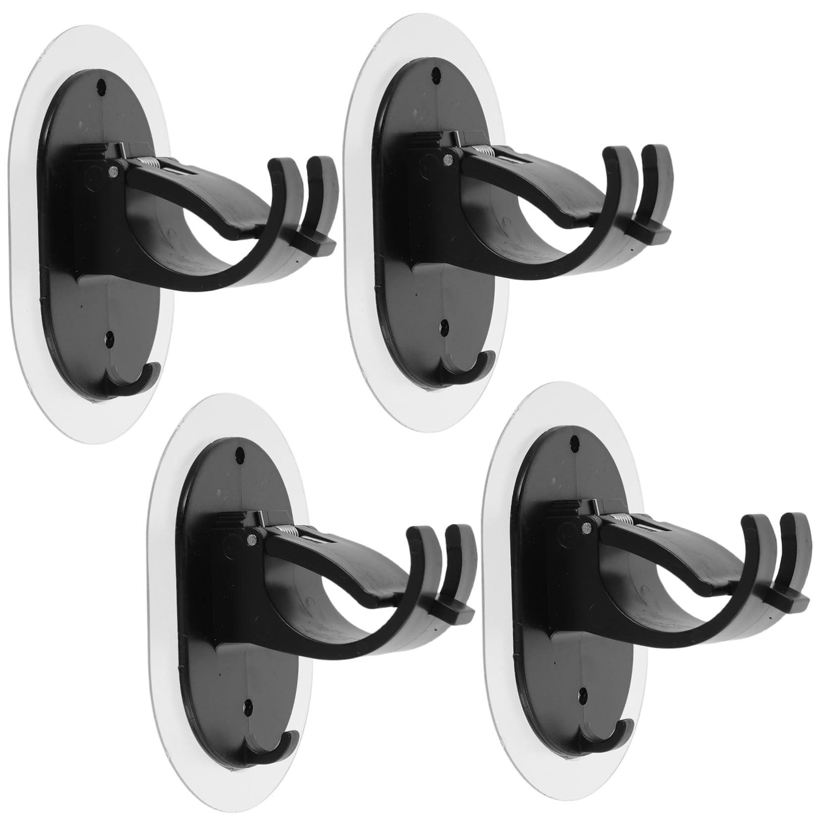 PRETYZOOM 4 Ensembles Pinces À Tringle À Rideaux Accroches pour Tringles À Rideaux Support Tringle Rideaux Crochets Supports De Tringle À Rideaux Universels Crochet Auto-adhésif 4 Pièces * 4
