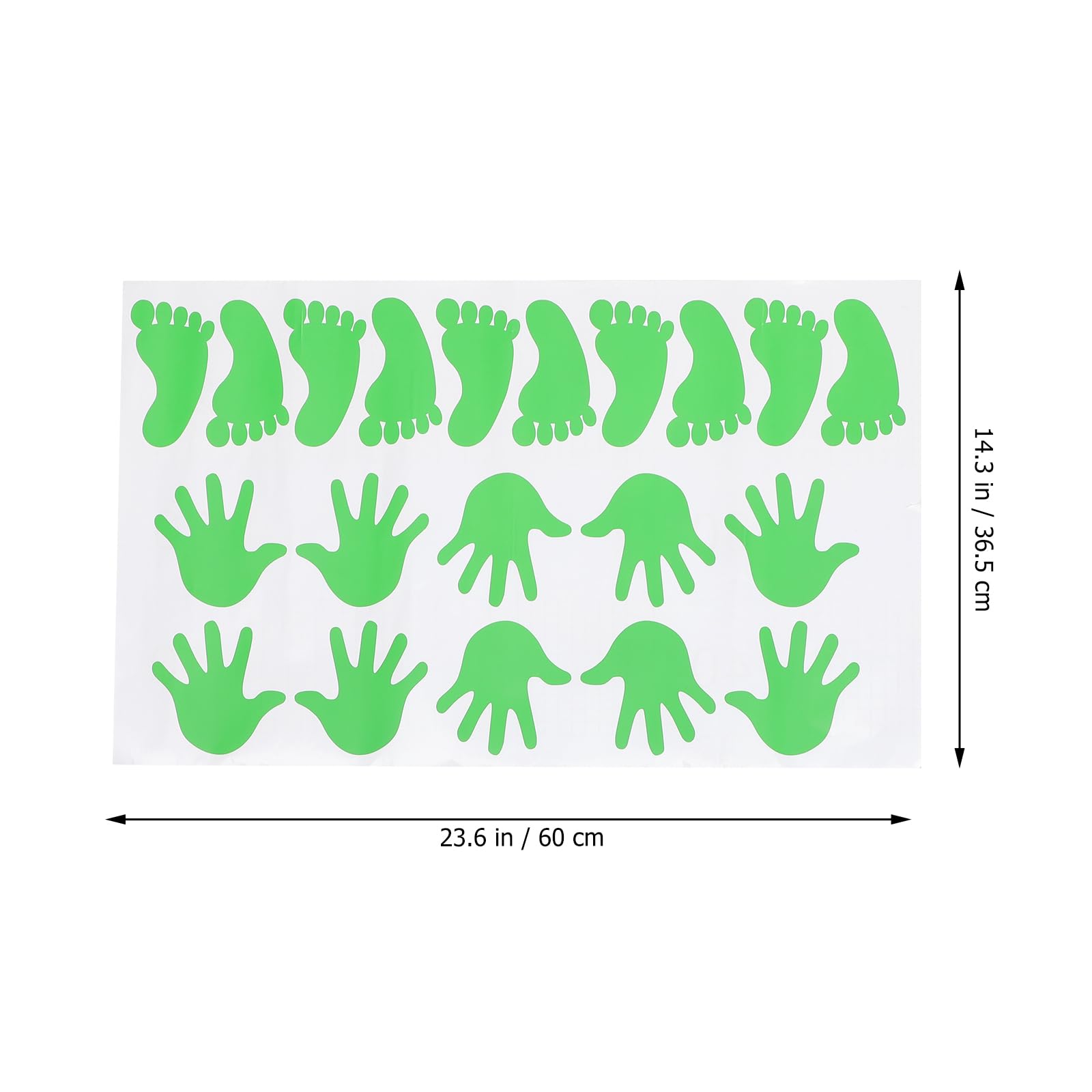 Uonlytech 20 Paires D'autocollants D' De Pieds Papier Peint Autocollants Stickers Muraux D'enfants Papier Peint De Main Autocollant De Sol Fournitures De