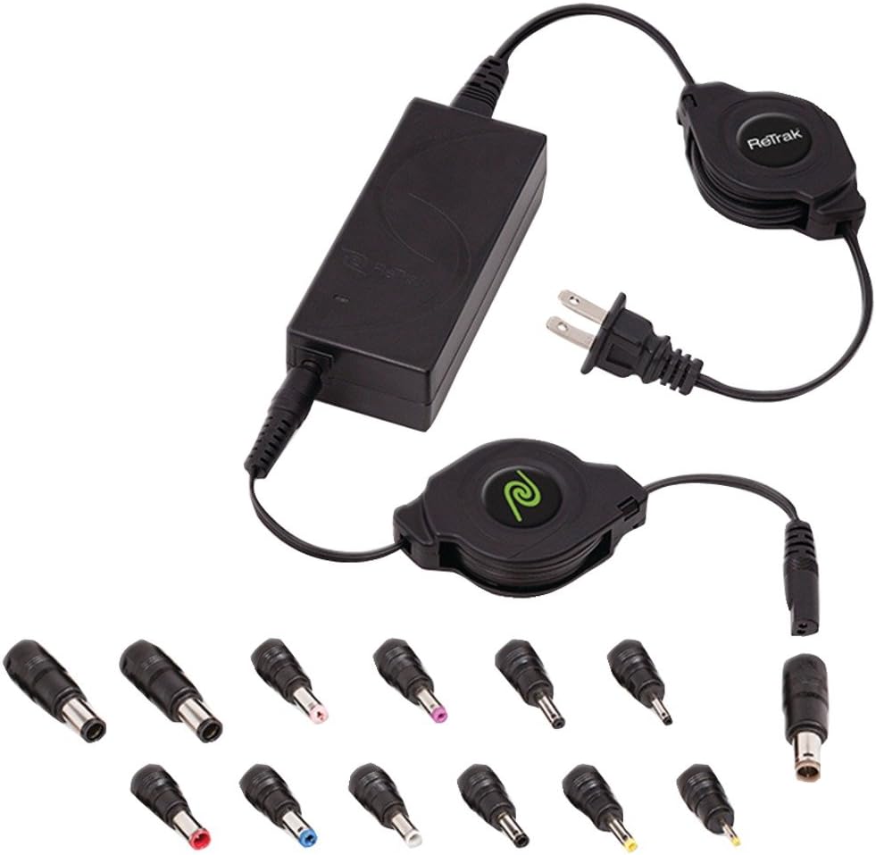Retractable Universal Ultrabook/Netbook/No... Charger, Black (ETCHGNBUNN)