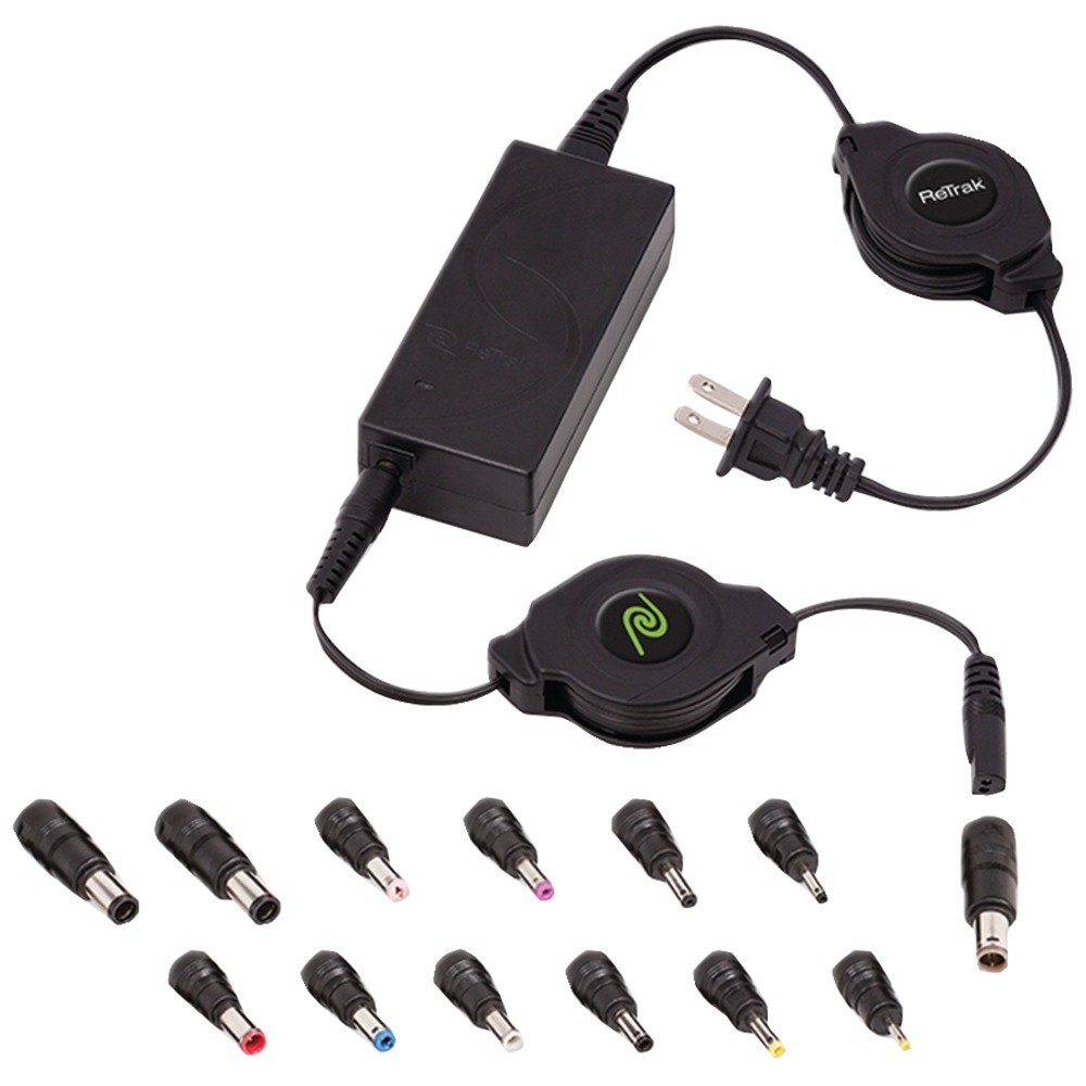 Retractable Universal Ultrabook/Netbook/No... Charger, Black (ETCHGNBUNN)