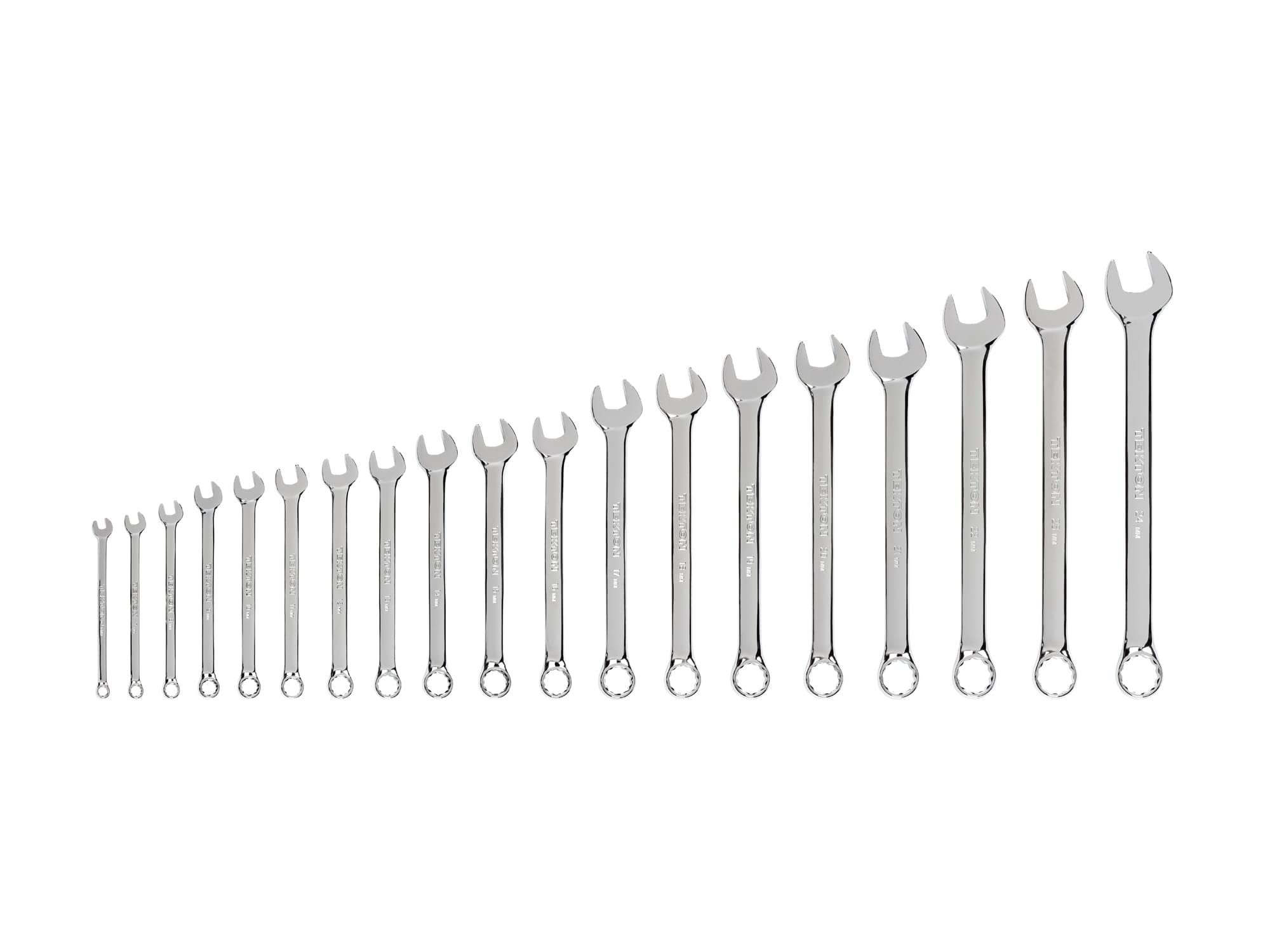 TEKTON Combination Wrench Set, 19-Piece (6-24 mm) | WCB90205