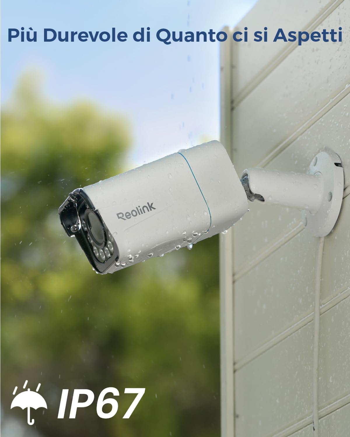 Reolink PoE 4K Telecamera Esterno, 5X Zoom Ottico, Rilevamento di Uomo/Veicolo/Animale, Faretti per Visione Notturna a Colori, Audio Bidirezionale, Time-Lapse, Slot per Scheda microSD, RLC-811A