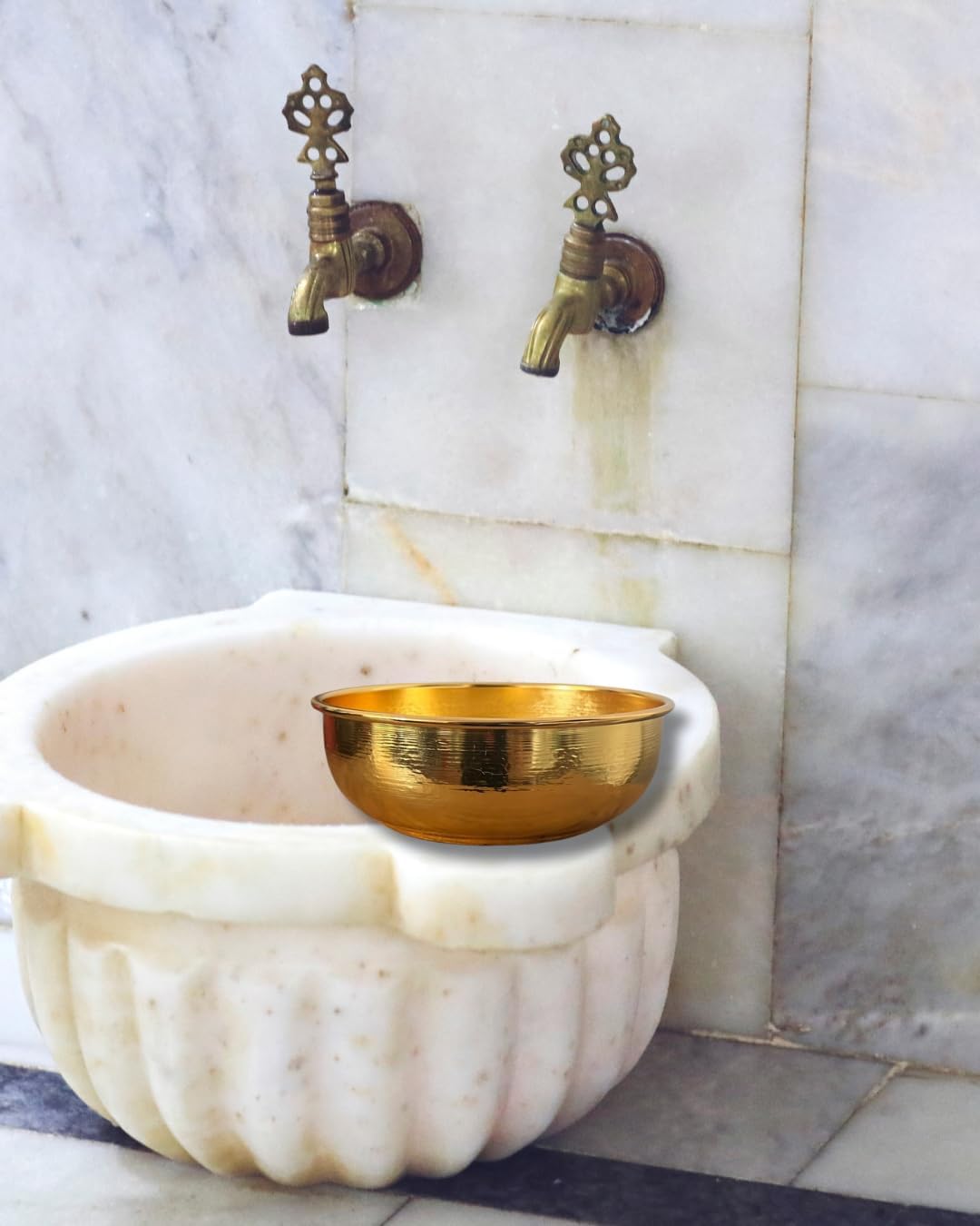 Traditional Turkish Handmade Copper Hammam Bowl, Ottoman Style Bath Basin, Decorative Bathroom Accessory