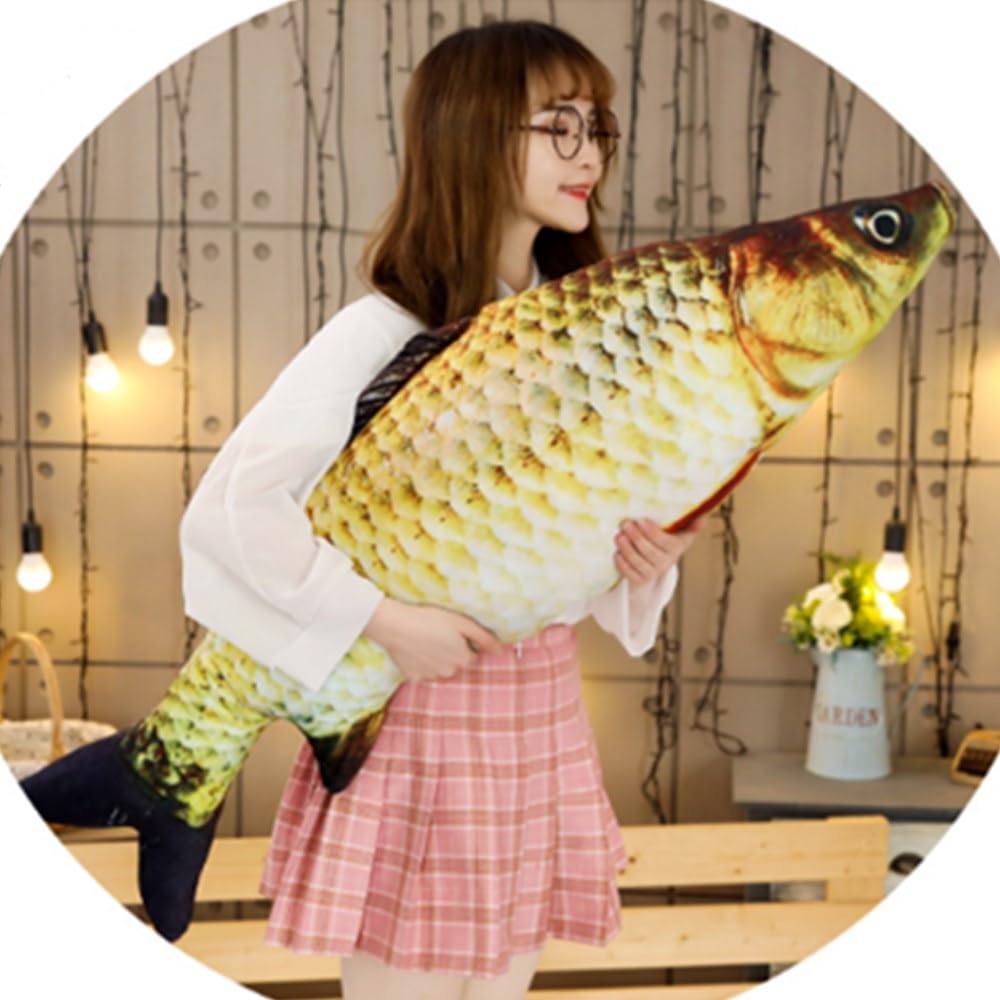 OUKEYI OUKEYI 3D Soft Fish Cushion Carp Plush Pillow,31inch /78cm St￭ Carp Toy,Simulation Carp Plush Pillow Plush Throw Pillow, Home Ddecoration Kids Pillow Gift St￭ Animal Toy