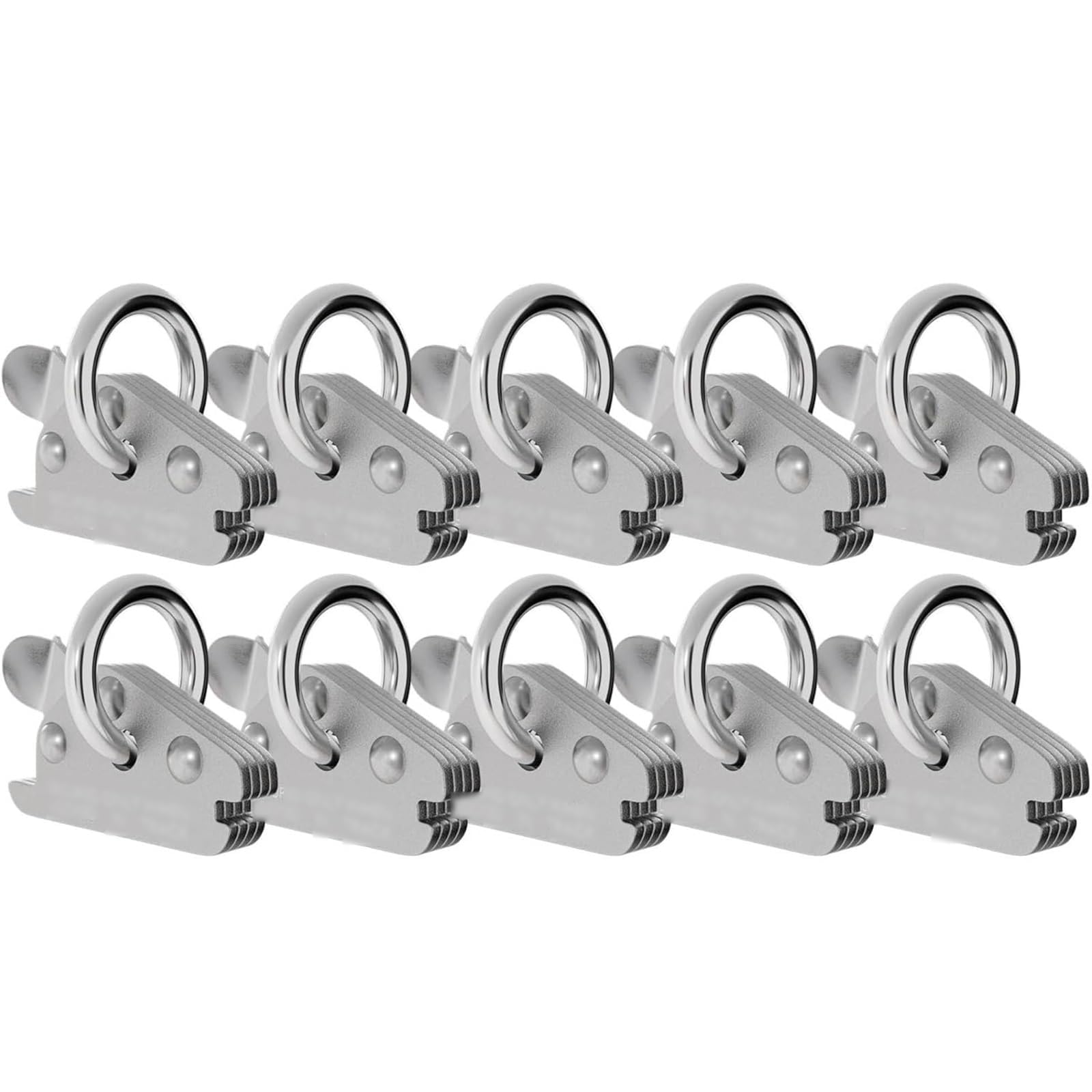 THE WHITE SHOP 10pcs Track Ring Tie Down Anchors - Extra Heavy Duty Steel Track Accessories - Tie Down for System for Trailer Accessories, Motorcycle Anchor, Wheel Chock & Equipment (Size : 10PCS)