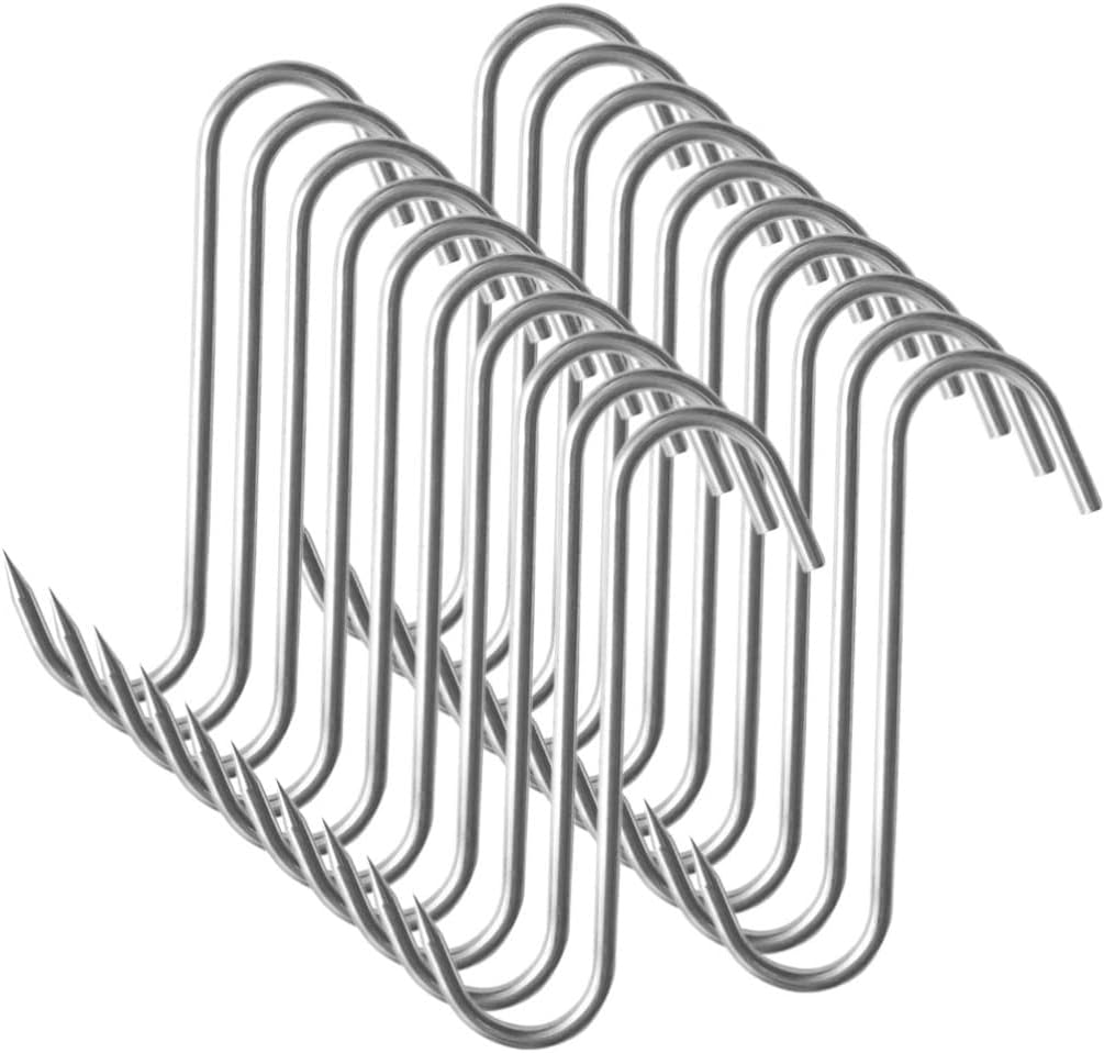RAZZUM Meat Hooks Stainless Steel Butcher Hook S Hooks
