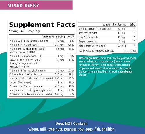 Miniatura 5 de Pure Essence Ionic Fizz Calcium Plus - Relación perfecta de calciomagnesio con huesos fuertes de vitamina A, B, C, D y potasio, bayas mixtas, 7.41
